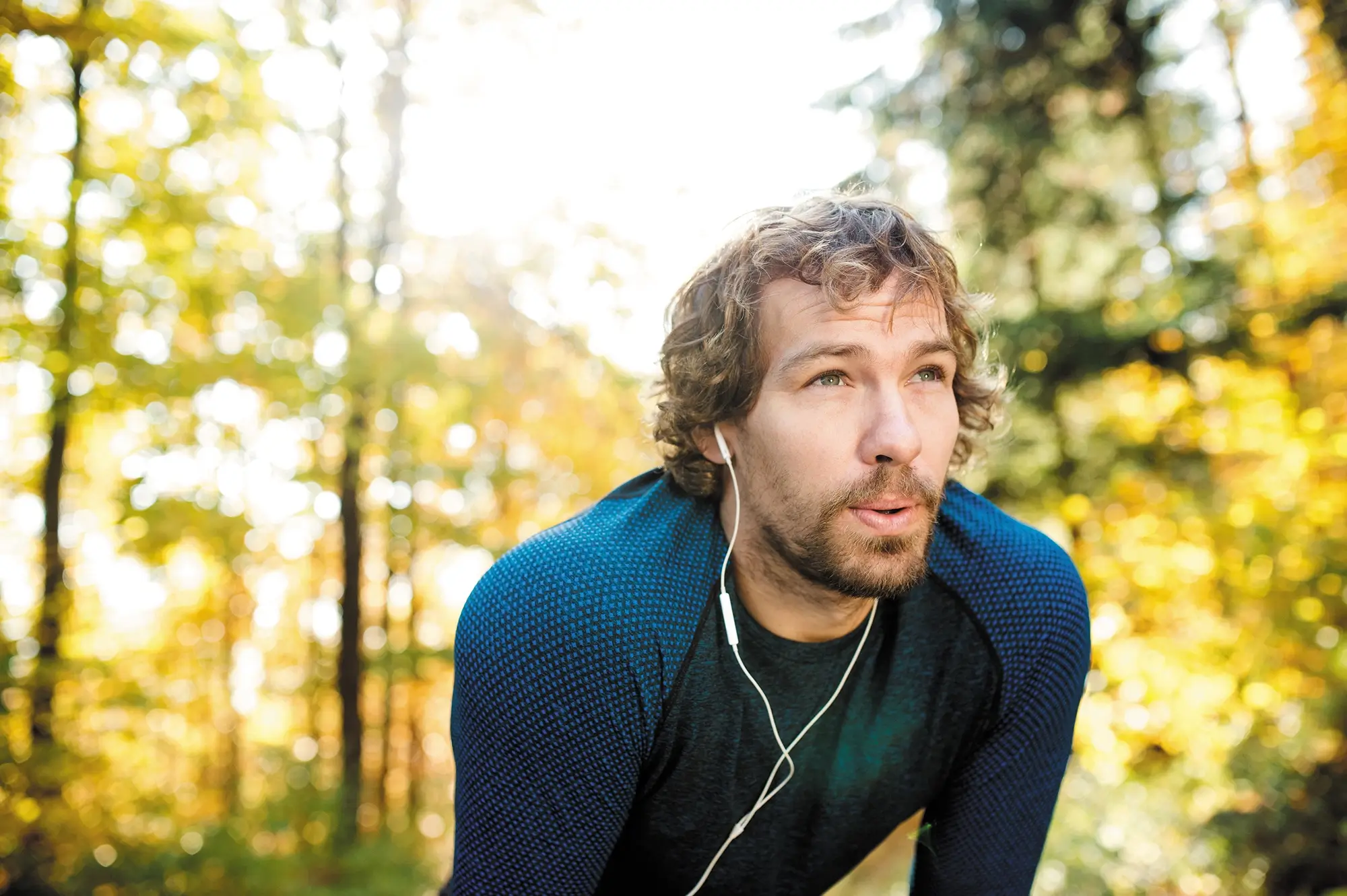 Joggeur faisant une pause